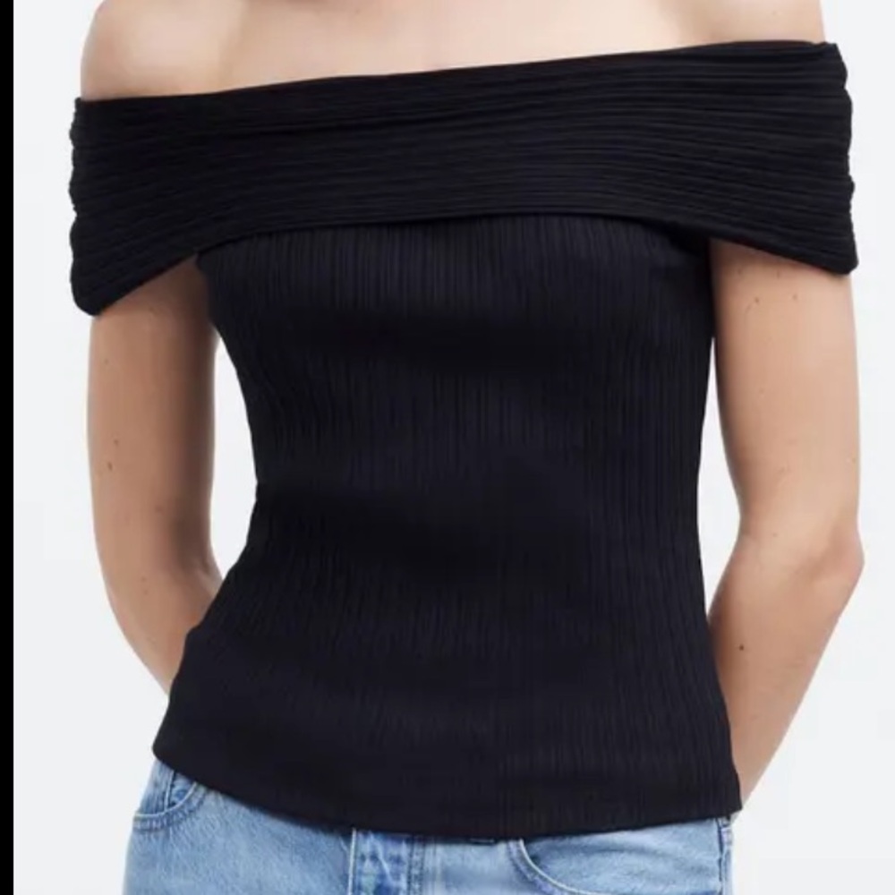 Madewell ribbed off shoulder top